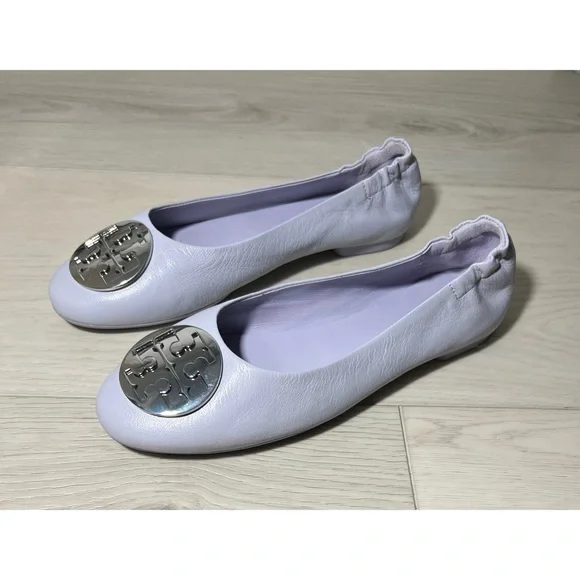 NEW Tory Burch  Claire Ballet
Flats Leather Logo Spring
Lavender Lilac - Picture 3 of 9